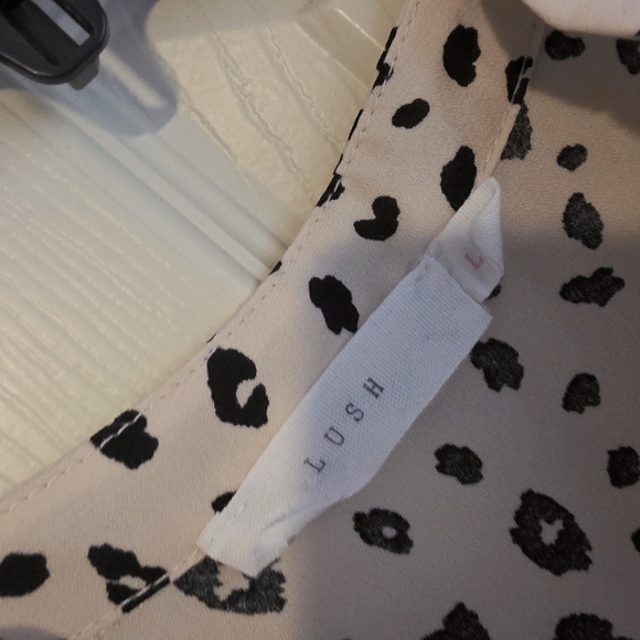 Lush Cream and Black Leopard Print Top - Picture 2 of 5